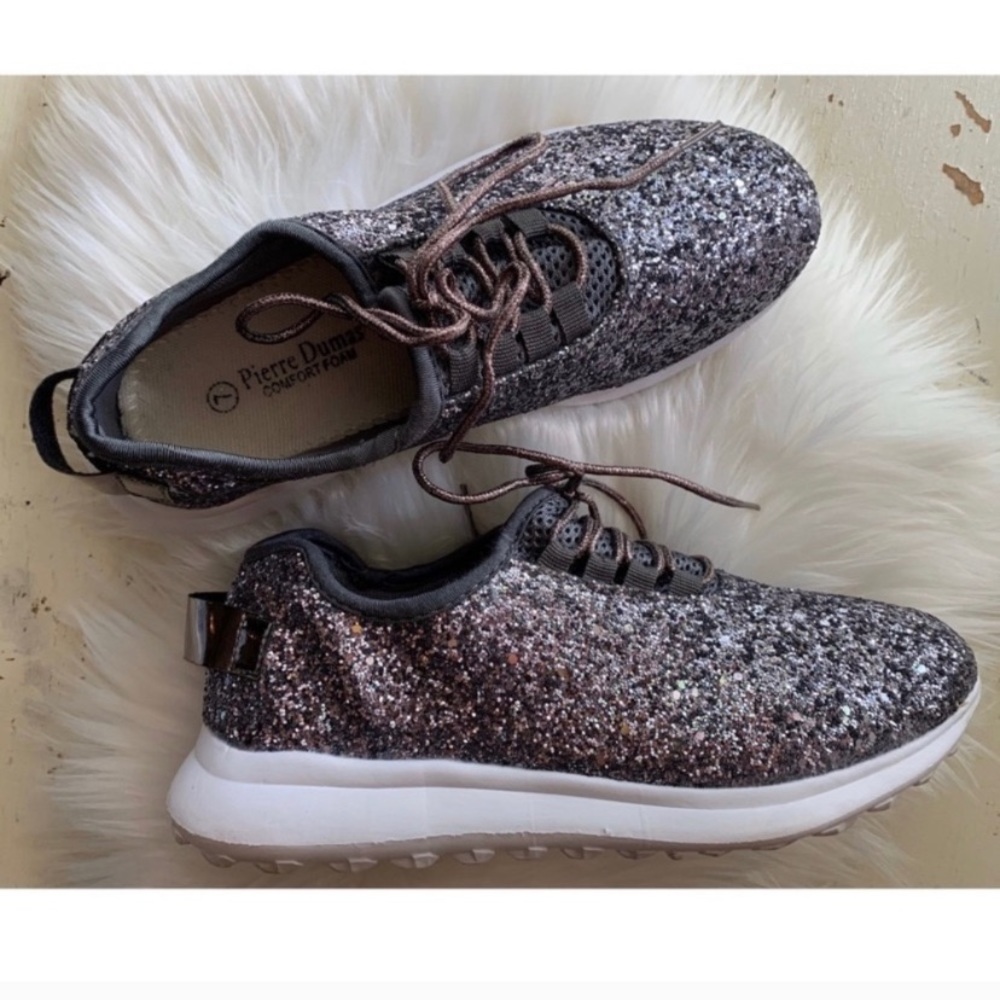Pierre Dumas : silver glitter sneaker